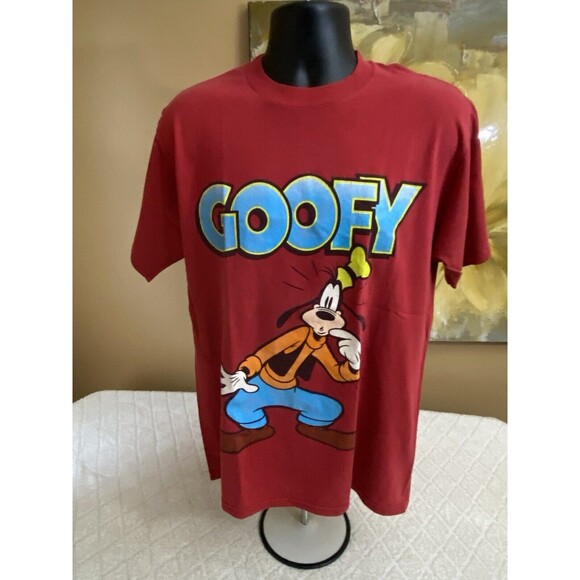 Vintage Disney Goofy Graphic Print Red Shirt Men’s Size Large - Picture 3 of 14